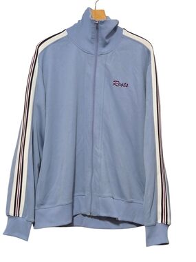 Vintage Roots Y2K Track Jacket Light Blue Stripe Full Zip XL Mens9